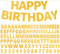 Banner Selbst Gestalten, DIY Girlande Gold, 107 Buchstaben Zahlen, Happy Birthday Banner, Personalisiert für Geburtstag Hochzeit Party Dekoration