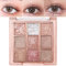 9 Colours Jutqut Glitter Lidschatten Palette, Sparkling Lidschatten Palette Shimmer, Cream Korean Make up Eyeshadow Palette Silky Powder, Waterproof Lidschattenpalette Palette High Pigmented For Women