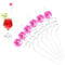 6 Pcs Disco Ball Straws, Pink Straws, Mirror Disco Ball Straws 70s Disco Cocktail Straws, Disco Ball Drinking Decoration for Disco Party Prom Wedding Bar