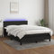 Willood Boxspringbett mit Matratze Bett Kopfteil LED, Einzelbett Bettgestell mit Lattenrost, Polsterbett Bettrahmen Schwarz 140x200 cm Stoff Schlichtes Design
