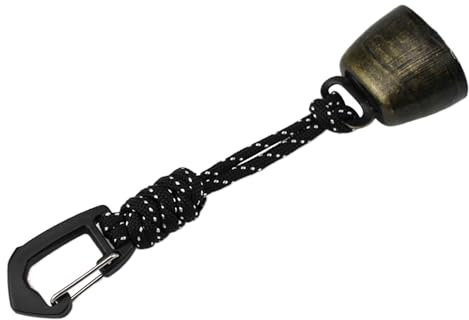 Barebell Schutzglocke Outdoor Metallglocke Anhänger, Camping Glocke Zubehör mit Stummschaltfunktion Notfallglocke für Camping, Wandern, Radfahren, Klettern, Outdoor-Abenteuer