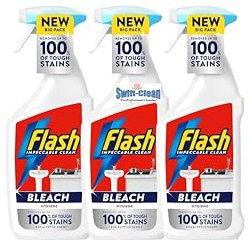 Flaash Bleach Cleaning Spray 500ml (Pack of 3) | Powerful Multi-Purpose Cleaner for Tough Stains & Germs | Kills 99.9% of Germs | Brightens Surfaces | Easy-to-Use Spray