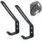 Porte Casque Moto, 2 Pièces Support Casque Moto Mural, Casque Moto Acier Inoxydable pour Suspension de Casque de Moto, Veste et Gant, Noir