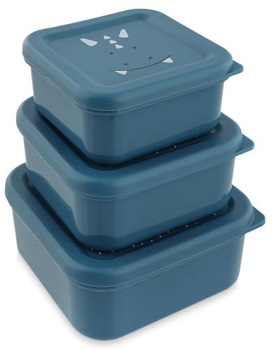 Trixie Mr. Triceratops Nesting Snack Boxes Set of 3 for Kids