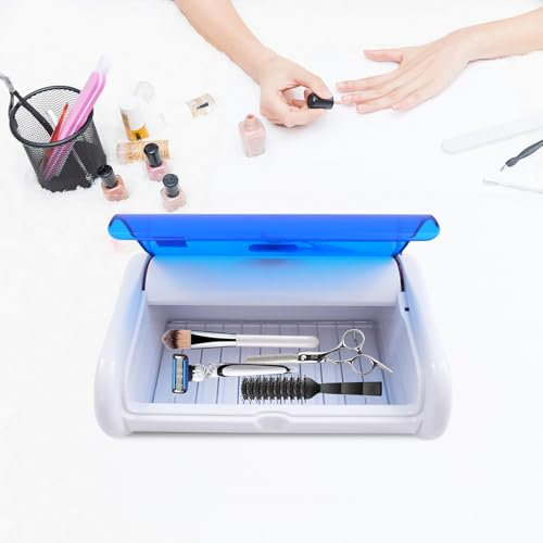 Konfiur UV-Sterilisator Box für Nagelwerkzeuge, 2L Professionelle Desinfektionsschrank mit Ozon & UV-Licht, Ideal für Nagelstudio, Beauty-Salon, Zahnarztpraxis, Handy & Schmuck