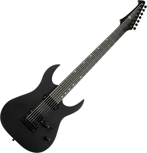 Spira Guitars S-407 MBK - Guitarra eléctrica (7 cuerdas), color negro satinado