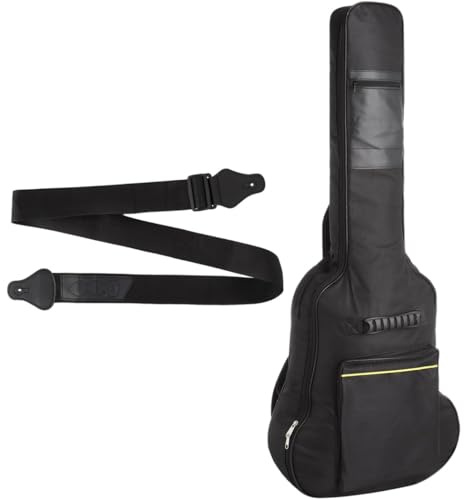 Gitarrentasche, Gitarrenkoffer mit verstellbarem Schultergurt, Zubehörset mit 40-41-Zoll-Gigbag, stoßfeste, gepolsterte Tragetasche für Yamaha FS800, wasserabweisendes Material, Guitar Gig Bag
