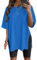 Women’s Summer Casual Short Sleeve Oversize Workout T-Shirt Tee Tops Blue