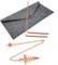Lot de 4 baguettes de mesure professionnelles en laiton avec pendule pour la recherche d'eau et la localisation des minéraux