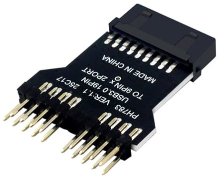 Adaptateur PC interne - Adaptateur d'extension USB 3.0 19 broches vers deux ports USB 2.0 à 9 broches