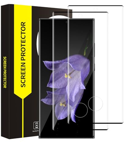 Cable Leader 2 Stück Schutzfolie für Panzerglas für Samsung Galaxy S23 Ultra 5G, Anti-Scratch Samsung S23 Ultra Folie, 3D-Volle Bedeckung HD-Klar Kratzfest S23 Ultra 5G Displayschutzfolie