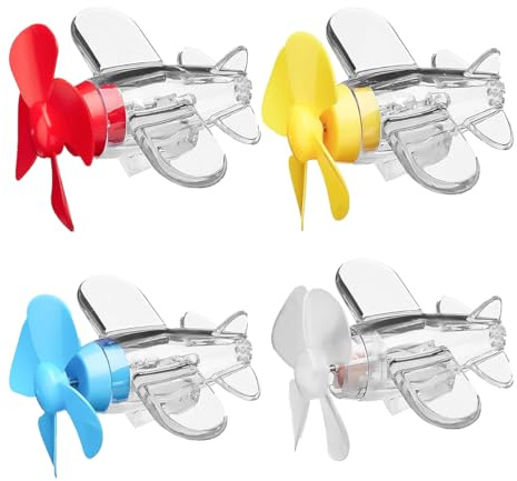 ACOLY 4 Stück windbetriebene Fahrradpropeller – lustige Lichter für Fahrräder, Motorräder und Helmdekor für Erwachsene