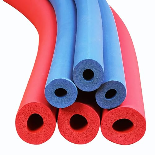 Bunte Schaumstoff-Schläuche, Geschlossenzellige Rohrisolierung, 6 Fuß (2m) Wärmedämmung für Griffe, Trampolin- und Gitarrenständer(Blau,34mm*15mm*2m)