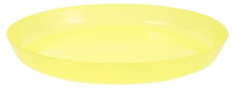 ARTSEWPLY Assiettes en Plastique Semi-transparentes Réutilisables, Lot de 10 Pièces, Couleur Jaune, Légères et Résistantes, pour Camping, Pique-niques et Repas en Plein Air Réutilisable