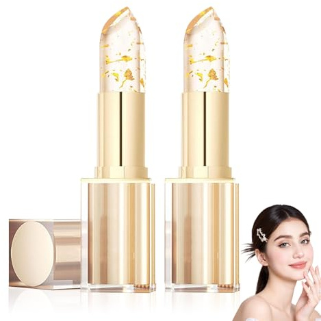 Kyne Thermoaktiver Lippenstift, 2 Stück Farbwechselnder, 24h Halt & Feuchtigkeitsspendend, PH-Reaktiver Lippenstift für Damen, True Tone Effekt
