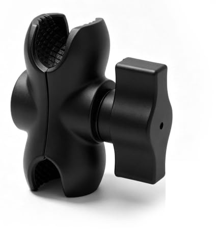 Generic Mount Halterung für RAM Doppelsockelarm, 6cm Doppel-Sockel-Arm | Aluminium RAM Mount Adapter mit 25mm Kugelkopf, Stabile Motorrad Navigation Halterung für Motorrad Handyhalterung