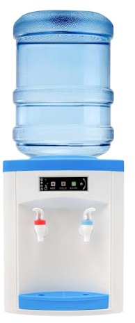EGBNSY Dispenser Acqua, Erogatore Acqua, Water Dispenser, 550W, 90°C/8°C, 5L/H Calda, 0.7L/H Fredda, Dimensioni 25.5x23.5x33cm, Distributore Automatico Bevande per Scrivania, Ufficio e Camera (Bianco)