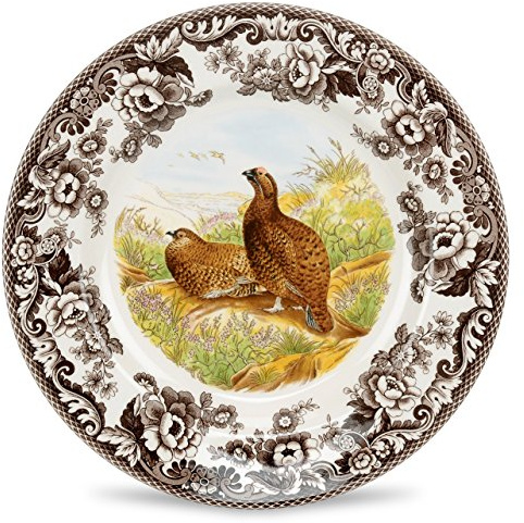 Spode WLRG0105 Game Birds Red Grouse Dinner Plate, Ceramic, 1813320