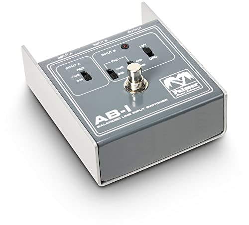 Palmer ABI - Symetrischer Line Input Umschalter, Input Switch für Mikrofon- oder Line-Signal, grau