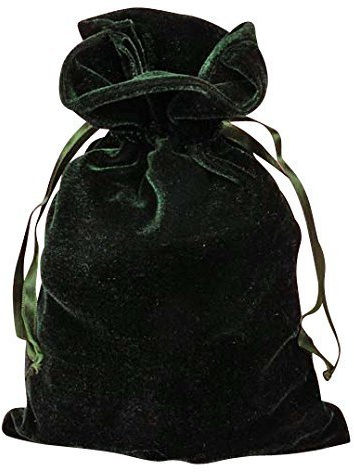 Hunter Green Velvet 6x9 Tarot and Dice Bag