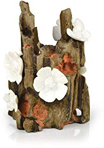 biOrb 46142 Blumen Ornament – naturnaher Baumstamm mit weißen Blüten, Einrichtung von Süßwasseraquarien und Meerwasseraquarien, Aquariumdekoration