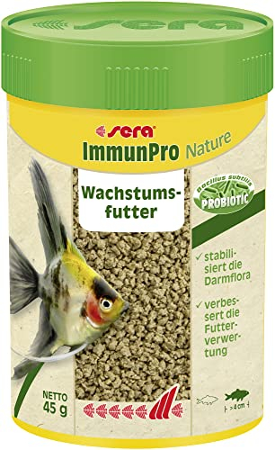 sera ImmunPro Nature100 ml| Probiotisches Wachstumsfutter für Zierfische ab 4cm | Förderung von Farbe & Wachstum | EFSA-Empfohlener Darmflorastabilisator | Ideal für Zucht | Reduzierte Wasserbelastung