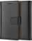 ameego Premium Genuine Real Leather Slim Wallet Flip Stand Case Cover for Samsung Galaxy A20e 2019(5.8) - Black