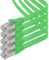 3,0 m - vert - 5 pièces Câble plat CAT.7 Gigabit Ethernet LAN (RJ45) câble réseau câble brut (10Gbit/s) câble d'installation plat mince compatible avec Cat.5 - Cat.5e - Cat.6