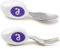 doddl Set de 2 utensilios, cuchara y tenedor para niños, aprende a usar cubiertos enseguida, suministros para bebés, desde 1 año, Índigo