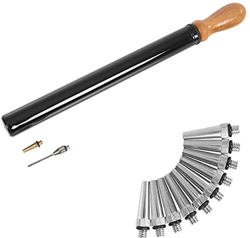 Sport-Tec Ballpumpe, ø 28 mm x 38 cm inkl. 10 Kegelventilen, Handpumpe, Luftpumpe