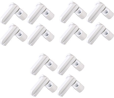 Sash Jammers for UPVC Composite Doors Windows Extra Security Locks White Strong Zinc Cast Alloy Blocker Jammer 12pcs