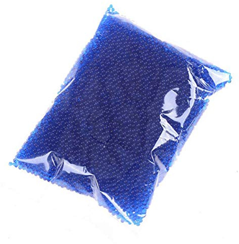 ZHIYE 50g/10000 Beads Gel Soil Water Crystal Beads Jelly Water Gems Vase Filler for Home Decorations (Blue)