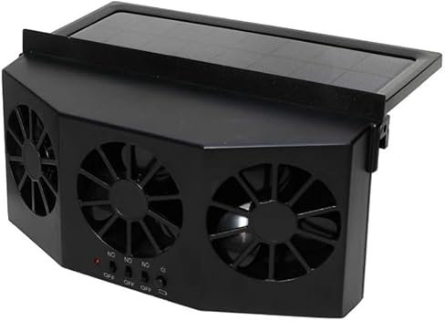 LEDGOO 3 ventilateurs de voiture à énergie solaire pour voiture