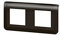 Legrand 079044L Mosaic Plaque de Finition Horizontale pour 2x2 Module, Noir Mat