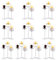 NUPTIO 10 Ensembles (30 Pièces) Bougeoirs Chauffe-Plat Bougeoirs Verre Photophore Élégant Bougeoir Pilier pour Mariage Maison Manteau Noël Fêtes Centres Table Cadeau Pendaison Crémaillère