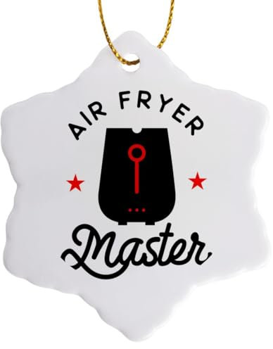 3dRose Snowflake Ornament - I love my Air Fryer Master Foodie - 3-inches (orn_339135_1)
