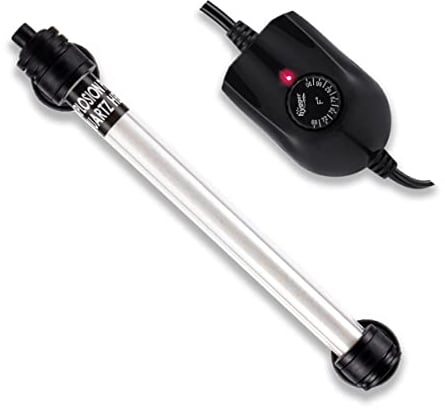 hygger Mini Aquarium-Heizung Inline-Quarzglas mit Externer Steuerung, Einstellbarer tauchbarer Betta Aquarium-Thermostat 100W