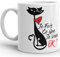 Kalféa Mug Humour chat je fais ce que je veux ok tasse céramique amour drôle Qualité Idée Cadeau Originale Anniversaire Noël Fête femme homme famille ami collegue maman tata copine fille 325ml