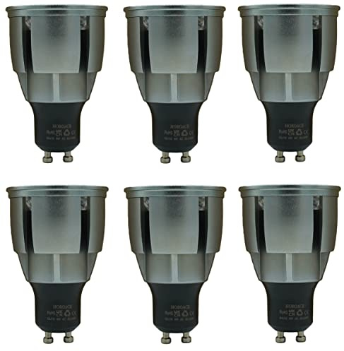 HOROACE 6Pcs GU10 Long Neck LED Bulbs 9W, 85V-245V(Warm White) | nstant on,Energy Saving, Aluminum Alloy Radiator for better Heat Dissipation and long lifespan,wide beam angle(120°)