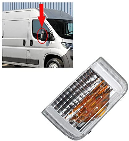 BIAREN Door Wing Mirror Indicator Lens Clear Right Driver Side For Peugeot Boxer Fiat Ducato Citroen Relay 2006 Onwards 6325H1