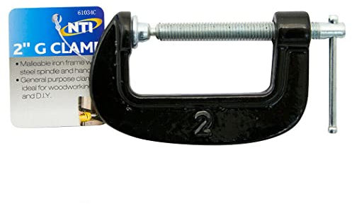 Set of 2 Heavy Duty G Clamp - 2 Iron Clamps, Wood Working, DIY, Inch | Suitable for Woodworking, Welding, Building, Automotive Repair | Jaw Opening Welding, Support Tool