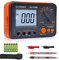 Tester di resistenza di isolamento,Misuratore di ohm digitale Megohmmetro VC60B+ Tester di tensione del misuratore di megaohm DCV 250/1000 V,ACV Megohm 750 V con display LCD di conteggio messa a terra
