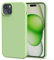 TIIXXA Silicone Case Designed for iPhone 15 plus Case 6.7 Inch, Soft Ultra Slim Protective Shockproof Liquid Silicone Phone Case Cover with Anti-Scratch Microfiber Lining Mint Green