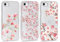 Foonary 3 Stück Hülle für iPhone 7/8/SE 2020/SE 2022 4,7, Handyhülle mit Muster Mädchen Aesthetic Blumen Muster Motiv Design Slim Case, Silikon Stoßfest Schutzhülle Cover, Blumen02