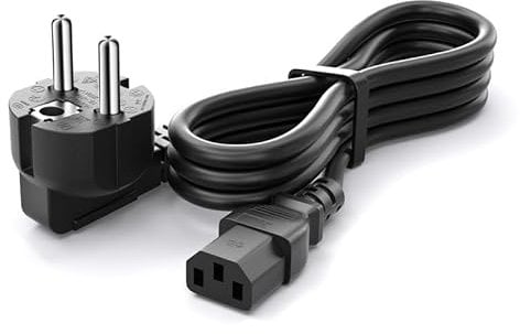 Laptop Ladekabel Netzteil (1 Stück 1.8m), CYD Laptop Netzkabel 3 Polig 250V 10A Kompatible mit Stromkabel Monitor LG HP Philips Samsung TV netzkabel Samsung LG Stecker