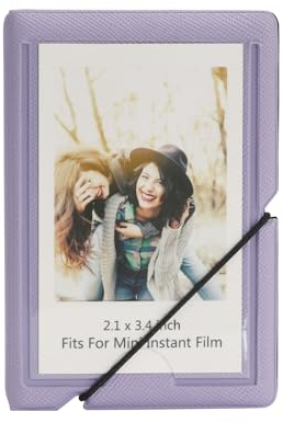 GOLDBARLEY Mini-Sofortfilm-Fotoalbum für 28 Fotos, passend für Fujufilm Instax Mini 11 9 8 8+ 70 7S 90 25, Polaroid, Lomography (Antikviolett)