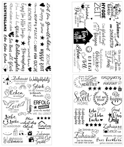 4PCS Aufkleber,Folie Aufkleber, ästhetische Dekoration,Aufkleber für Fotoalben, Tagebücher, DIY, Möbel, Glas, Holzsticker
