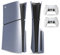 PEYANZ PS5 Slim Konsolenabdeckung passend für Disc Edition, ABS-Schale, Ersatzblende, kratzfest, staubdicht, mit 2 extra kostenlosen Controller-Abdeckungen (Disc Edition, Silber)