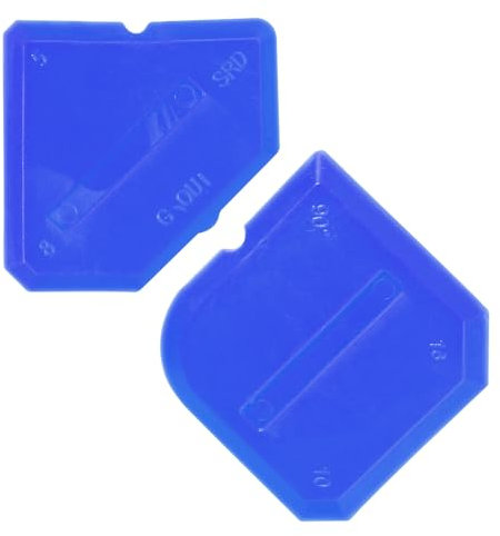 2PCS Caulk Tool Kit, Caulking Tool Set Sealant Silicone Finishing Tools Caulking Guns Accessories Caulking Removal Tool for Kitchen Bathroom Floor Window Sealant Sealing Sink Joint Reuse Replace(Blue)