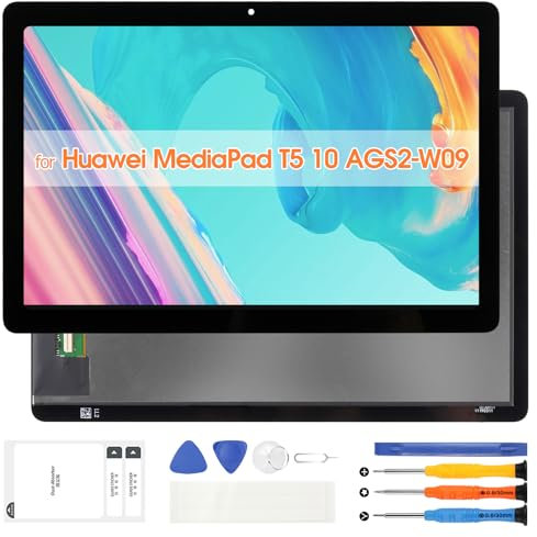 for Huawei MediaPad T5 10 Screen Replacement, LCD Display for Huawei MediaPad T5 Digitizer Touchscreen AGS2-W09, AGS2-W19, AGS2-L09 10.1 inch Assembly Black